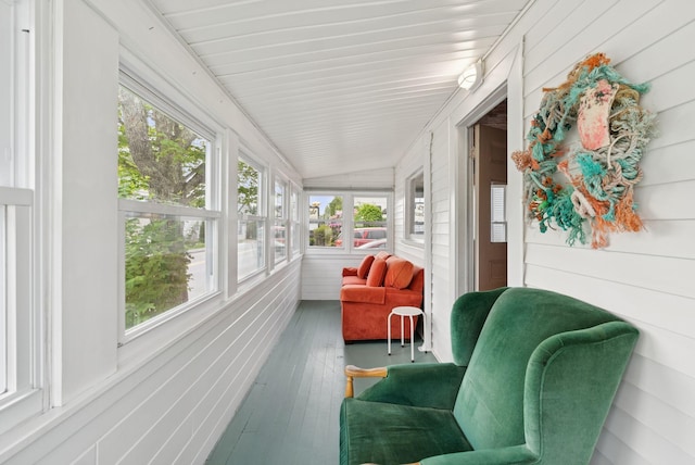 134 W Grand Ave, Old Orchard Beach, ME 04064 - sunroom / solarium featuring wood finished floors and vaulted ceiling