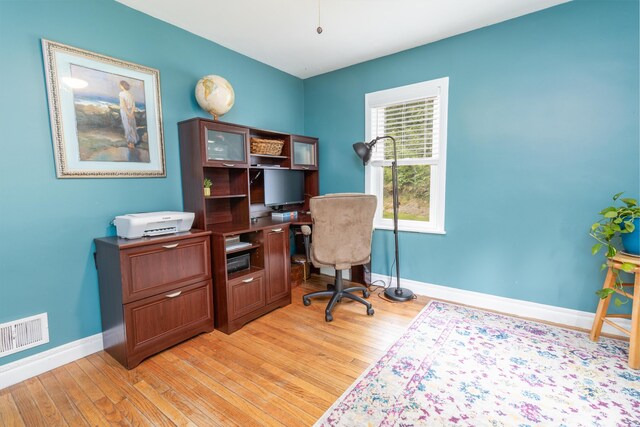 188 Old Chadbourne Rd, Lewiston, ME 04240 - office area featuring baseboards and light wood-style flooring