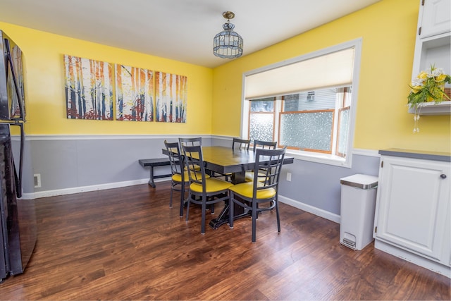 188 Old Chadbourne Rd, Lewiston, ME 04240 - dining space featuring dark wood-type flooring and baseboards