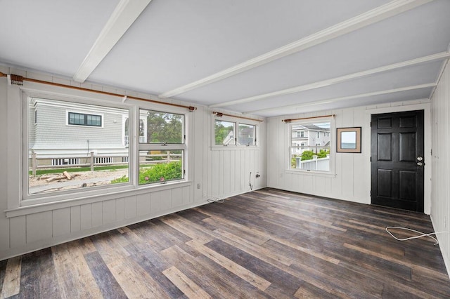 511 Ocean Ave, Wells, ME 04090 - unfurnished sunroom featuring beamed ceiling