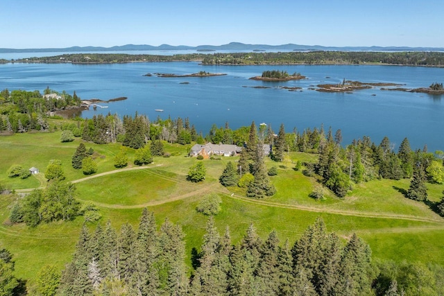 1392 N Haven Rd, Vinalhaven, ME 04863 - aerial view of a water and mountain view
