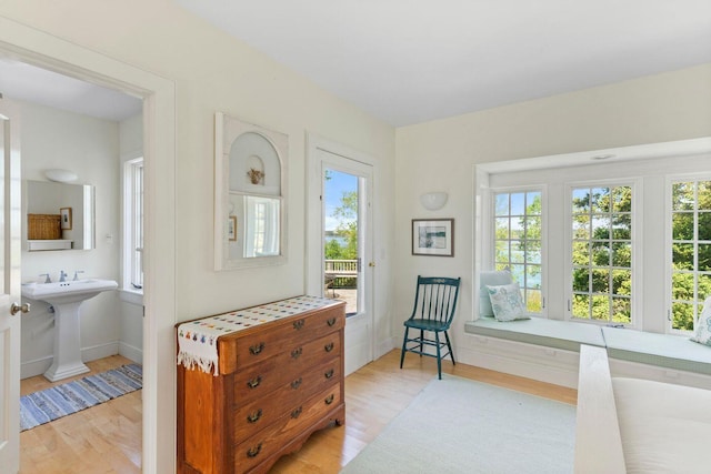 1392 N Haven Rd, Vinalhaven, ME 04863 - living area featuring healthy amount of natural light and light wood-style flooring