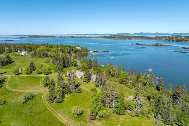 1392 N Haven Rd, Vinalhaven, ME 04863 - bird's eye view of a water and mountain view