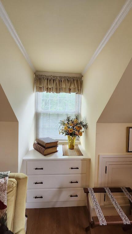 36 Dunning Blvd, Bangor, ME 04401 - bedroom with crown molding and dark wood finished floors