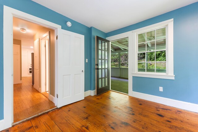 419 River Rd, Newcastle, ME 04553 - foyer entrance featuring hardwood / wood-style floors and baseboards