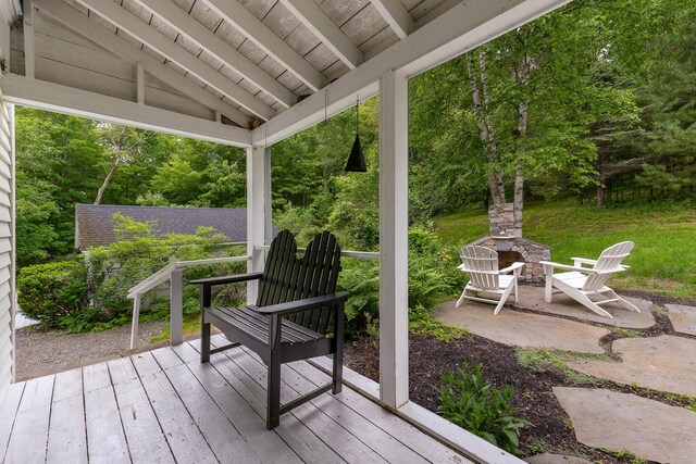 419 River Rd, Newcastle, ME 04553 - deck featuring a patio