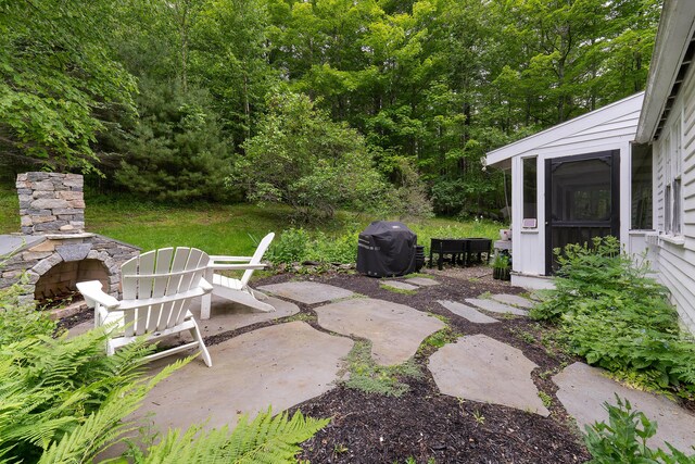 419 River Rd, Newcastle, ME 04553 - view of patio with area for grilling
