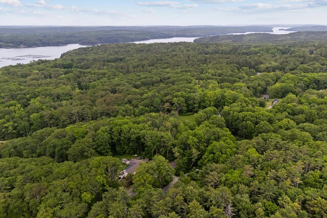 419 River Rd, Newcastle, ME 04553 - aerial view of a heavily wooded area and a nearby body of water