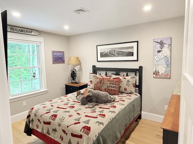 132 Mineral Spring Rd Unit 1, Windham, ME 04062 - bedroom featuring light wood-type flooring, multiple windows, and recessed lighting