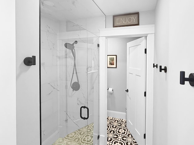 132 Mineral Spring Rd Unit 1, Windham, ME 04062 - bathroom featuring a marble finish shower
