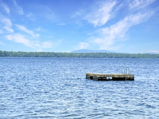 132 Mineral Spring Rd Unit 1, Windham, ME 04062 - dock area with a water and mountain view