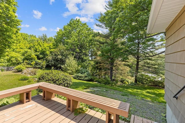 24 High St, Hallowell, ME 04347 - wooden terrace featuring a lawn