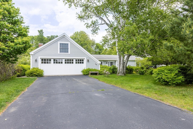 8 Broad Cove Rd, Cape Elizabeth, ME 04107 - view of front of home featuring a front yard, driveway, and a chimney