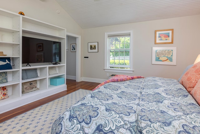 8 Broad Cove Rd, Cape Elizabeth, ME 04107 - bedroom with wood finished floors, lofted ceiling, and wooden ceiling