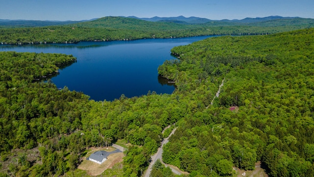 6 Walker Rd, Embden, ME 04958 - drone / aerial view of a forest and a water and mountain view