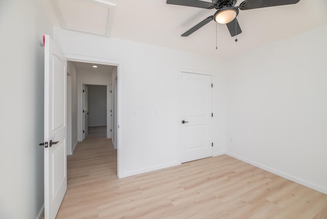 6 Walker Rd, Embden, ME 04958 - spare room featuring light wood-style flooring, baseboards, and ceiling fan