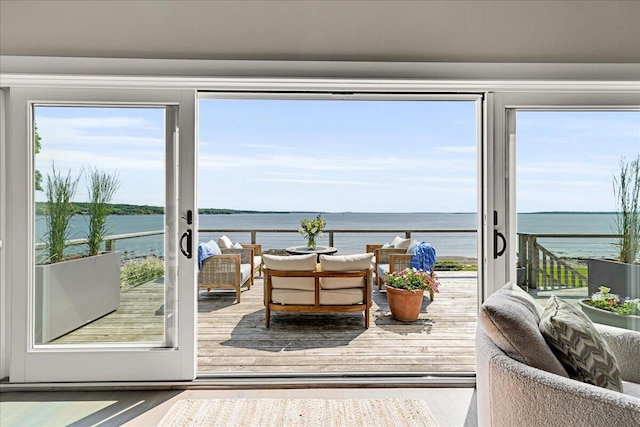 48 Ocean St, Belfast, ME 04915 - balcony with a water view and outdoor lounge area