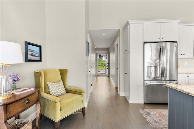 48 Ocean St, Belfast, ME 04915 - hall featuring light wood-style floors and recessed lighting