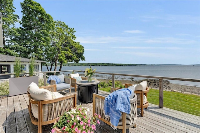 48 Ocean St, Belfast, ME 04915 - deck with a water view