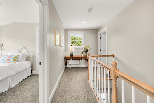 48 Ocean St, Belfast, ME 04915 - hallway featuring an upstairs landing and carpet