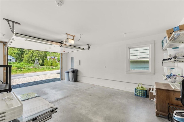 48 Ocean St, Belfast, ME 04915 - garage with a garage door opener and electric panel