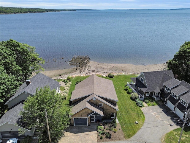 48 Ocean St, Belfast, ME 04915 - view from above of property featuring a nearby body of water