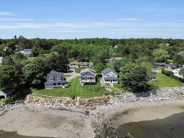 48 Ocean St, Belfast, ME 04915 - aerial view of property and surrounding area featuring nearby suburban area