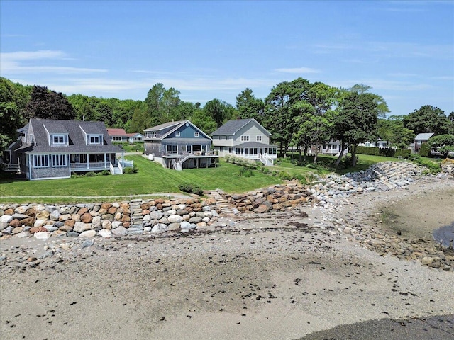 48 Ocean St, Belfast, ME 04915 - rear view of property with a lawn