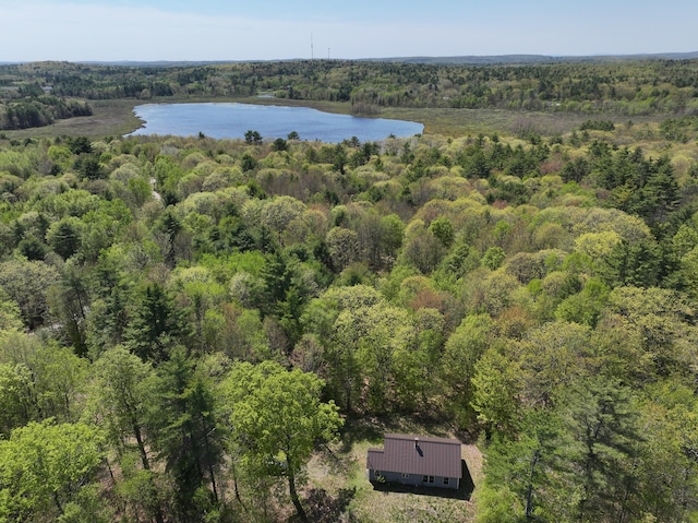 47 Witham Ln, Augusta, ME 04330 - view from above of property featuring a large body of water and a forest