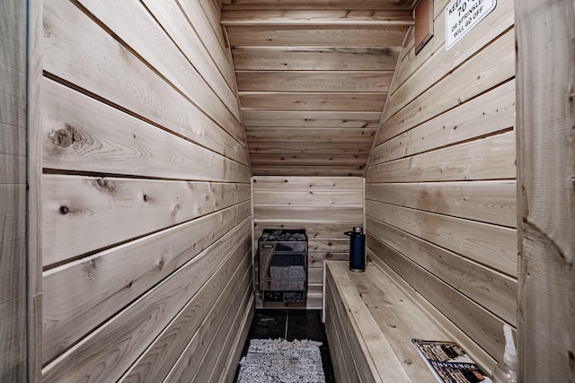 156 Oxford St, Portland, ME 04101 - relaxing sauna / steam room featuring wood walls