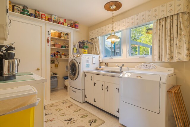 463 Seawall Rd, Southwest Harbor, ME 04679 - laundry room featuring washer and clothes dryer and light tile patterned floors