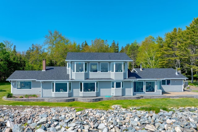 463 Seawall Rd, Southwest Harbor, ME 04679 - view of front of home featuring a chimney and a shingled roof