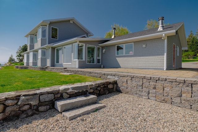 463 Seawall Rd, Southwest Harbor, ME 04679 - back of property featuring a yard