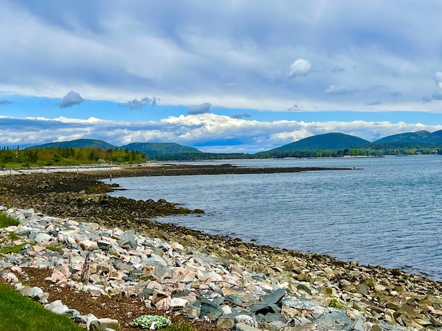463 Seawall Rd, Southwest Harbor, ME 04679 - water view featuring a mountainous background