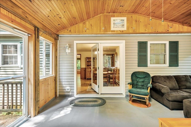 21 Heritage Ln, Orland, ME 04472 - sunroom / solarium featuring vaulted ceiling and plenty of natural light