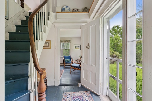 168 S Rd, Chebeague Island, ME 04017 - entryway featuring stairs and dark wood finished floors