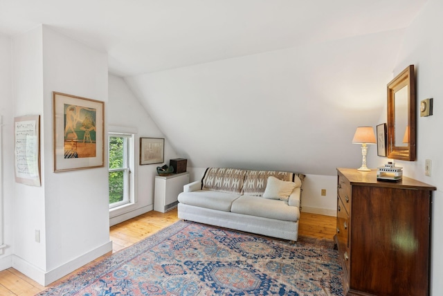 168 S Rd, Chebeague Island, ME 04017 - living area with lofted ceiling and light wood-style floors