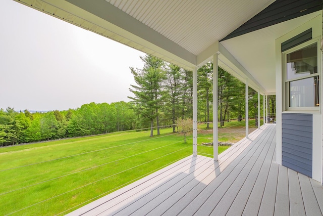 60 Cobb Rd, Belfast, ME 04915 - wooden deck featuring a yard and a view of trees