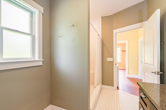 60 Cobb Rd, Belfast, ME 04915 - full bath with plenty of natural light and a shower with curtain