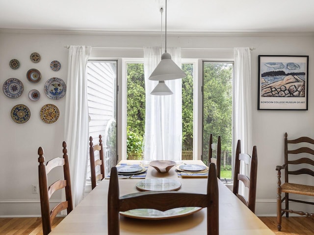 2593 Bristol Rd, Bristol, ME 04554 - dining space featuring wood finished floors