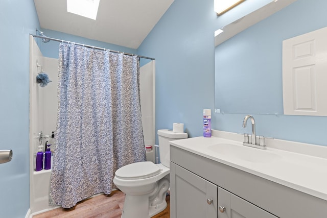 7 Bobcat Ln Unit 7, Berwick, ME 03901 - full bath with shower / bath combo with shower curtain, vanity, toilet, and wood finished floors