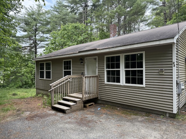 22 Dutton Hill Rd, Windham, ME 04062 - view of front of property with a chimney
