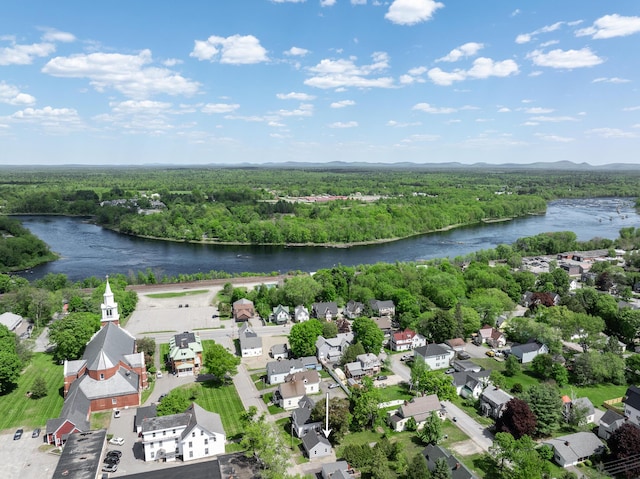 32 Carroll St, Old Town, ME 04468 - aerial perspective of suburban area featuring a nearby body of water and a forest