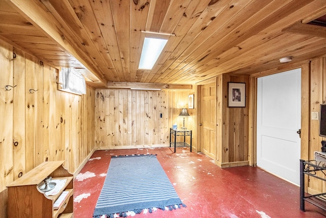 32 Carroll St, Old Town, ME 04468 - foyer featuring wooden ceiling and wooden walls