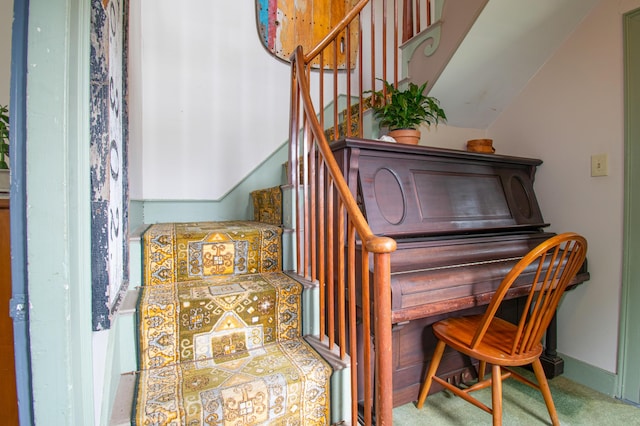 511 Main Rd, Phippsburg, ME 04562 - stairway with lofted ceiling