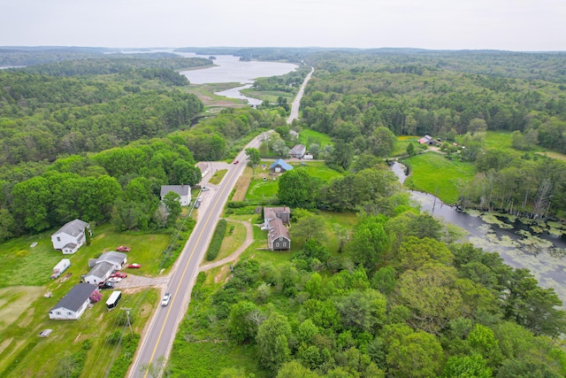 511 Main Rd, Phippsburg, ME 04562 - bird's eye view of a forest and a nearby body of water