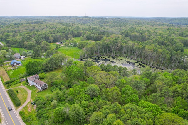 511 Main Rd, Phippsburg, ME 04562 - aerial view of property and surrounding area featuring a heavily wooded area