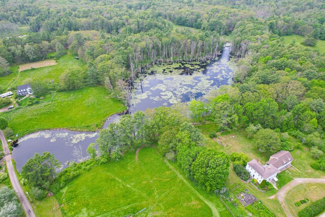511 Main Rd, Phippsburg, ME 04562 - aerial view of property's location with a heavily wooded area and a large body of water