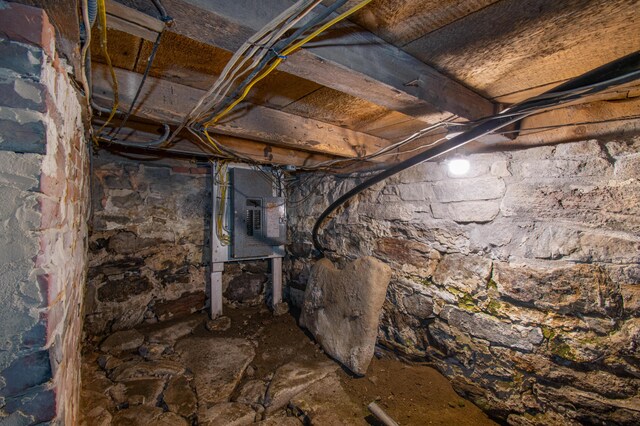 511 Main Rd, Phippsburg, ME 04562 - unfinished below grade area with electric panel