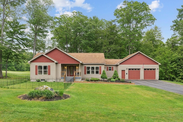31 Knight Way N, Yarmouth, ME 04097 - ranch-style home with asphalt driveway and an attached garage